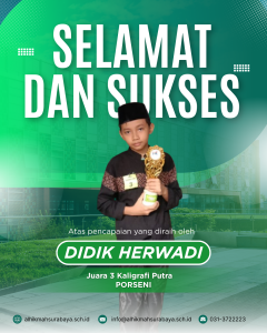 Hijau dan Putih Modern Selamat dan Sukses Juara Olimpiade Sains Instagram Post